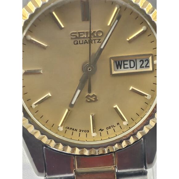 Seiko S3 3Y03-0160 Ladies Presidential Style Fluted Bezel Quartz New Battery - Picture 6 of 12